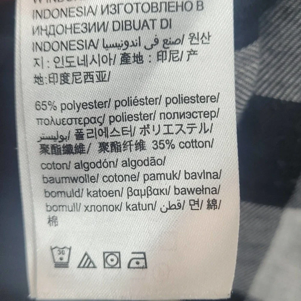 Calvin Klein Plaid Top Womens Sz S/P/CH Black White - Picture 7 of 8